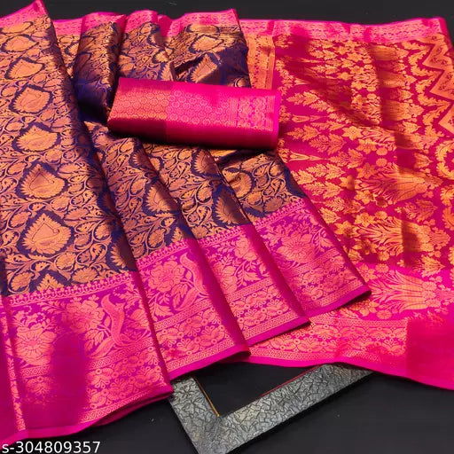 Morpich Fashion  Top Dyed  Banglory Silk Saree