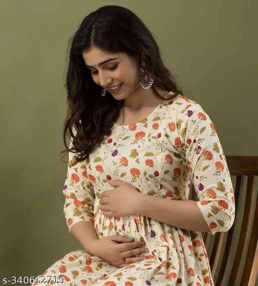 Mialo fashion maternity feeding kurtis for women with both side invisible zip.