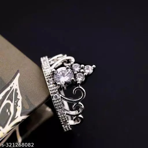 Enchanted Garden: Floral Gemstone Women's Ring for Grils