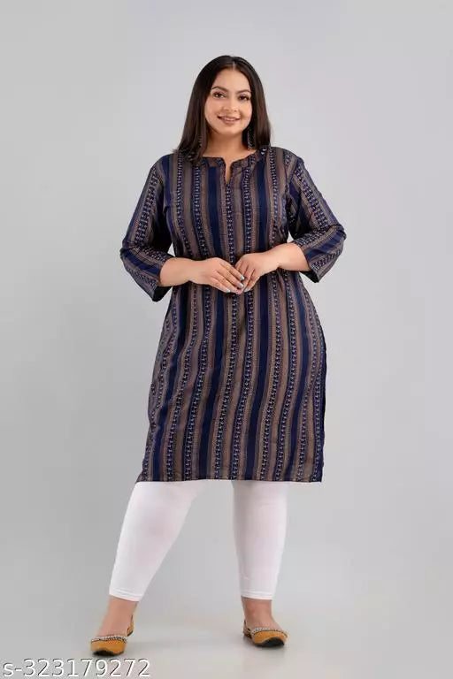 Stylish and Comfortable Plus-Size Cotton Kurti for Women