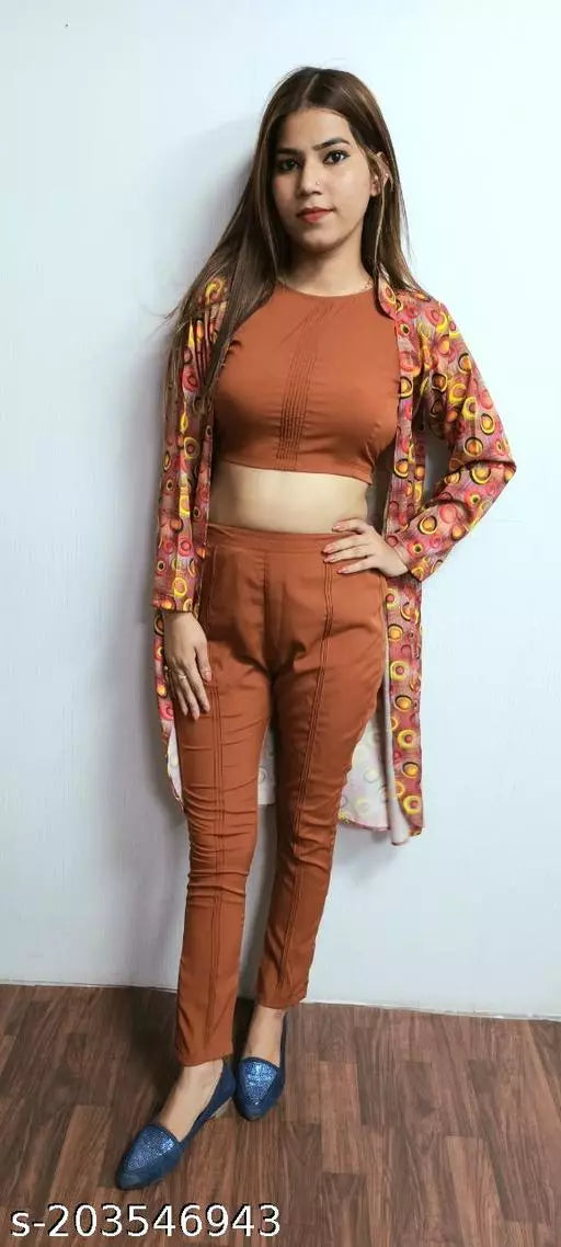 Comfy Elegant Women Top & Bottom Sets