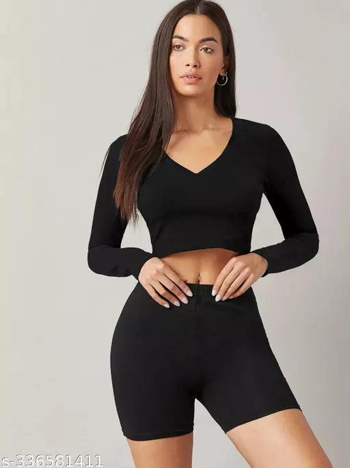 Western Printed V_ Neck Crop Top