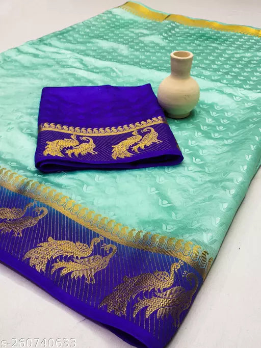 Morpich Fashion Embozz Kanjivaram  Silk Saree