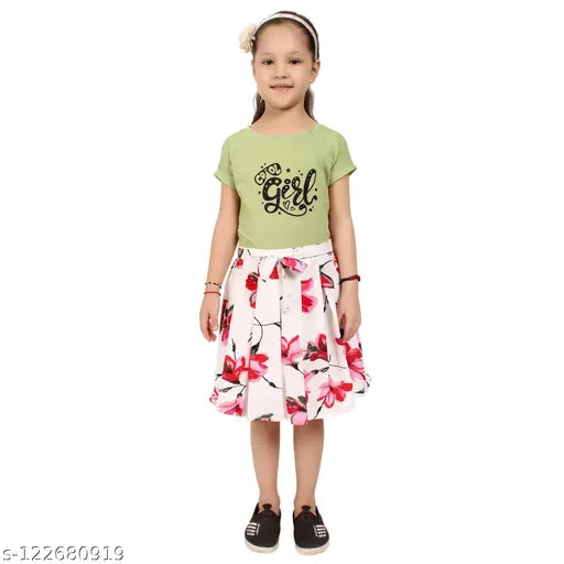 BPT Designer Printed Skirt For Girls  Kids