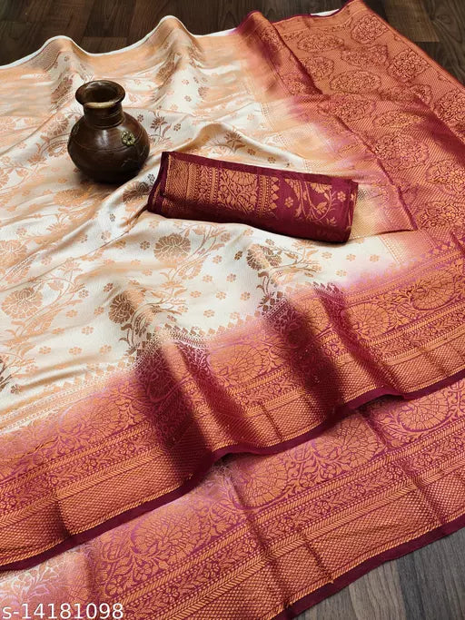 Banarasi Silk Copper Zari Sarees
