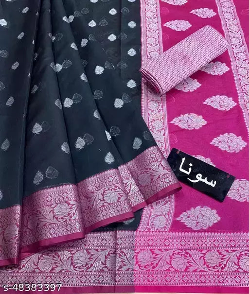 WOVEN BANARASI SILVER RUPA BOOTI SAREE