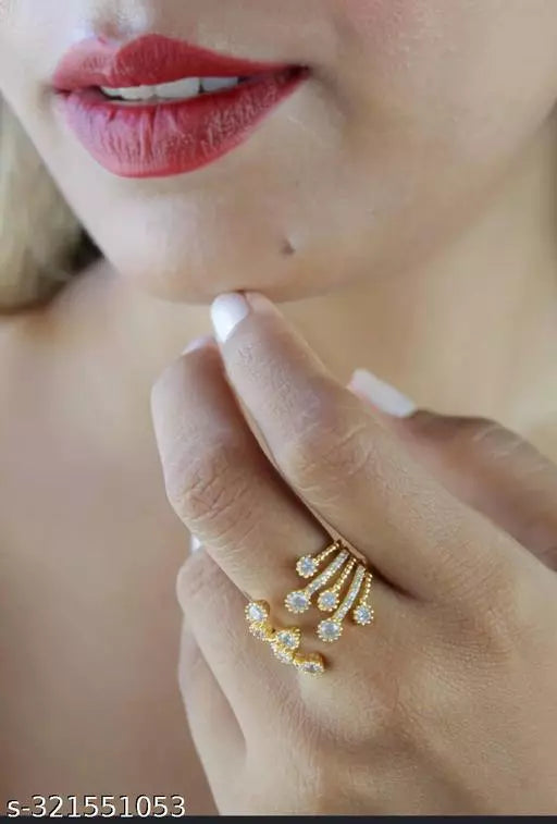 Chic Elegance: Adjustable Artificial Rings Collection for Women & Girls - Affordable Luxury in Every Design