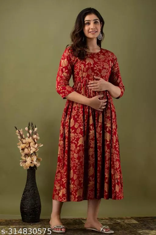feeding maternity gown with zip