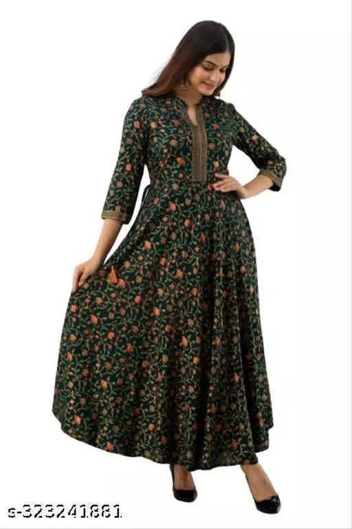Stylish and Comfortable Rayon Kurti/Gown for Women
