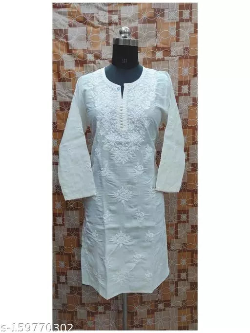 Computer Cotton Rose Kurti.