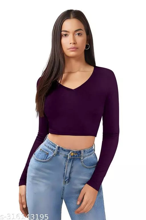 Wine CropTop For Woman