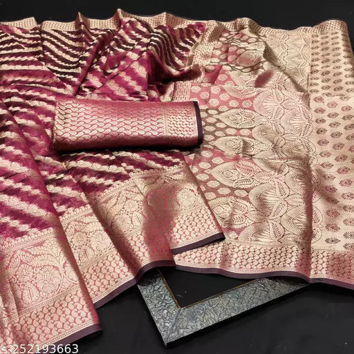 Morpich Fashion Top Dyed Organza Silk Saree