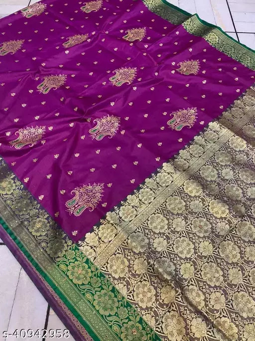 Embroided Satin Silk Saree
