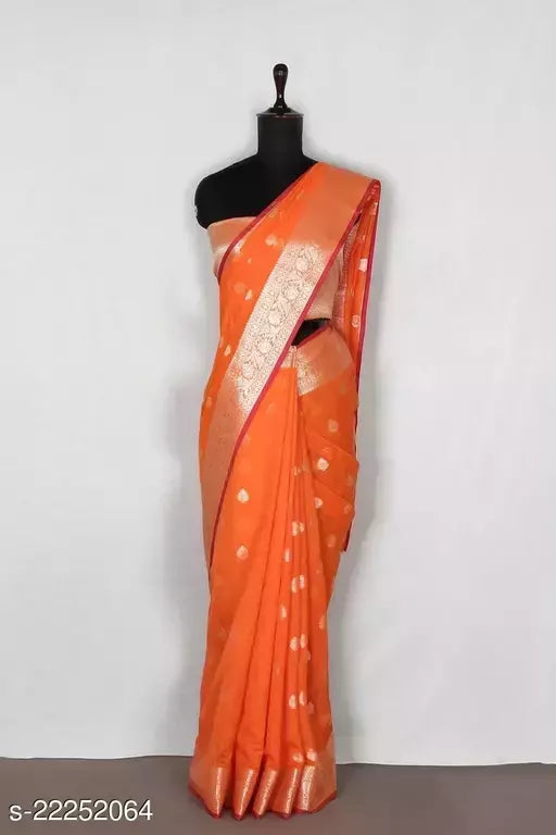 BANARASI SILK SILVER ZARI SAREE