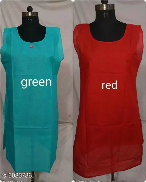 Women Pack of 2 Multicolor Cotton Camisoles