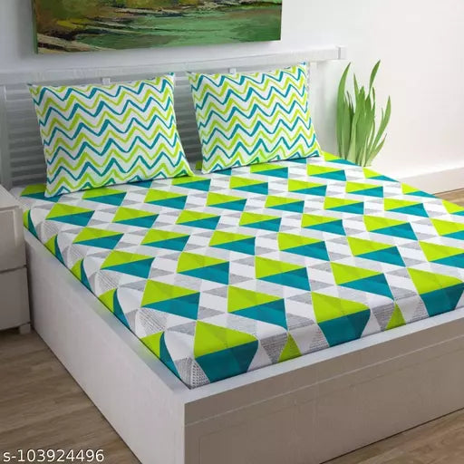 Double Pure Cotton Bedsheet With 2 Pillow Covers