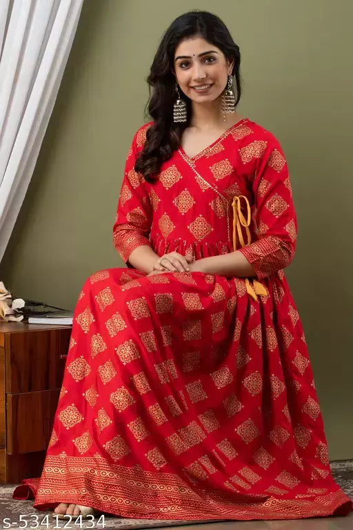 Mialo Traingle print anghreka Gowns.
