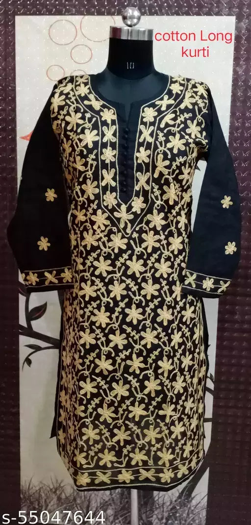 Aari Cotton Front Jall Kurti