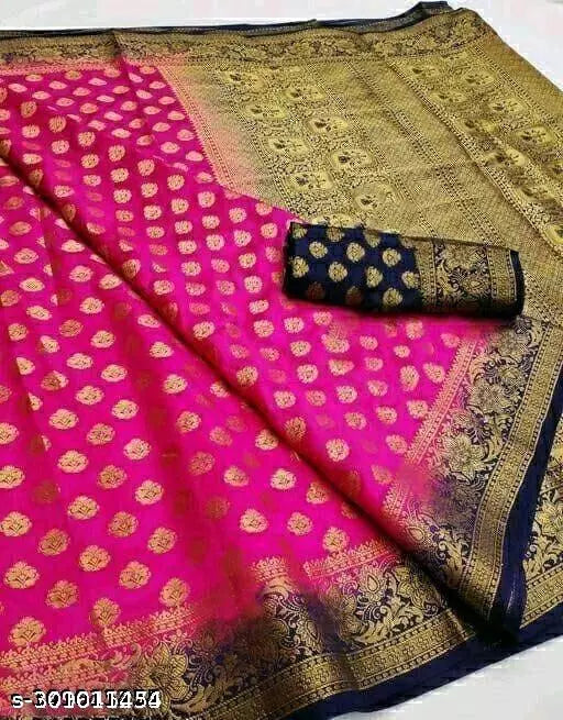 Morpich Fashion Nylon Banarasi Silk Saree