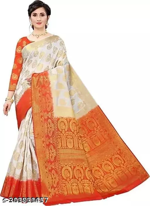 Morpich Fashion Nylon Banarasi Silk Saree