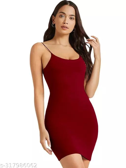 Womens Western Midi Maroon Dress