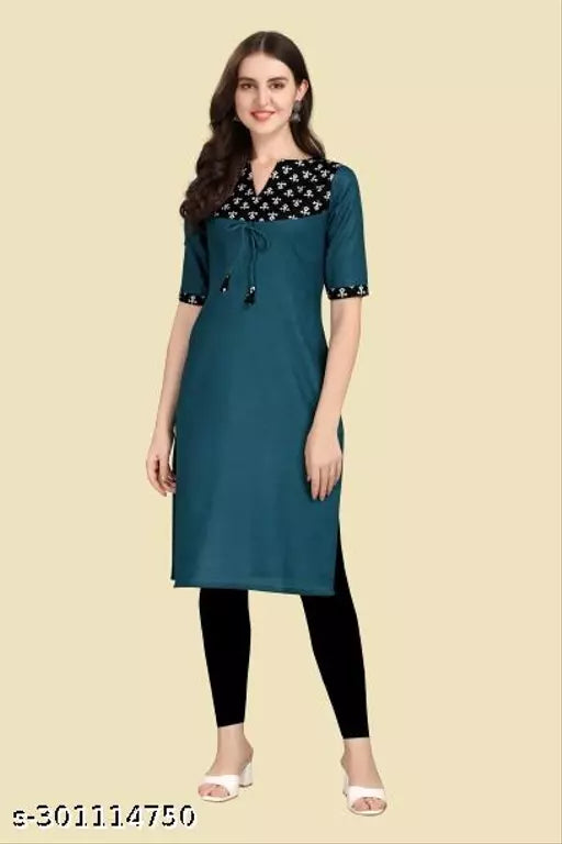 QVAZOR Stylish Fancy Trendy Kurti For Women For Party Wedding Festival Functions