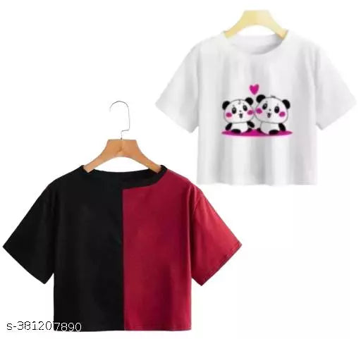Stylish Women's & Girls' Crop Top for Casual Daily Wear - Stunning Design (2-Pack)