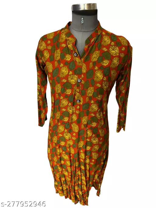 Women Cotton Stylish Long Kurti