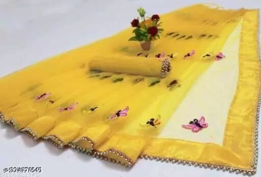 Butterfly Net Saree Titli Designs