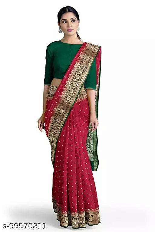 Satin Silk Embroided Saree
