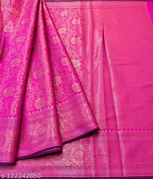 Copper Zari Soft Silk Saree