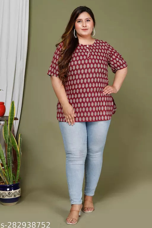 Plus Size-Trendy Retro Women Tops & Tunics