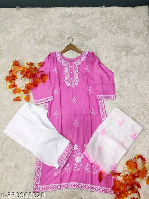 BEST EMBROIDERY KURTA PANT WITH DUPATTA