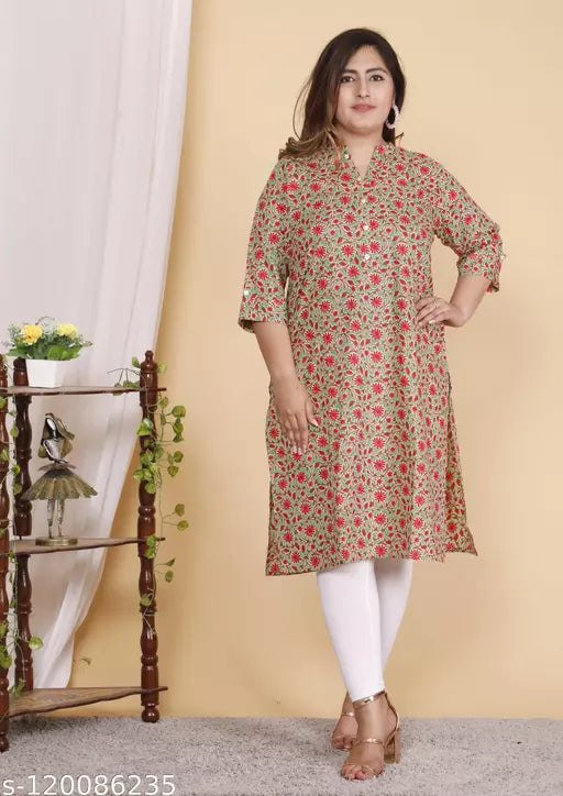 Shritikas Designer Printed Cotton Kurti For Women 