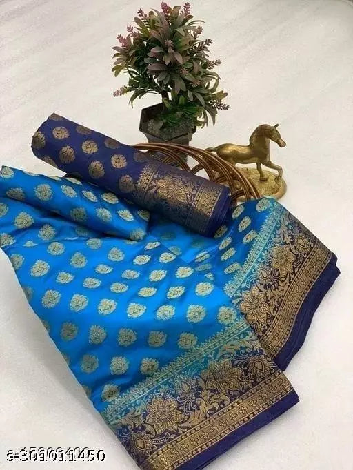 Morpich Fashion Nylon Banarasi Silk Saree