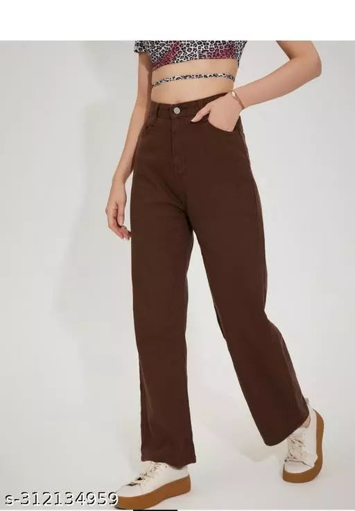 SAANU'S FASHION - STYLISH WIDE LEG DENIM JEANS FOR GIRLS & WOMEN