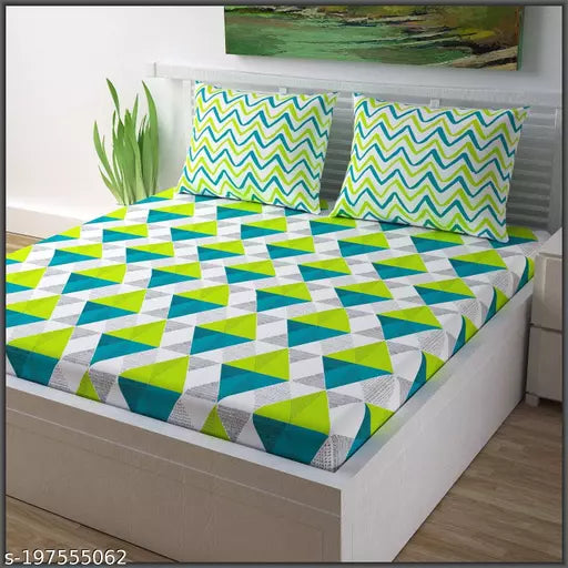 Jaipuri Pure Cotton Double Queen Bedsheet With 2 Pillow Covers