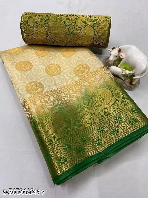 Morpich Fashion Nylon Banarasi Silk Saree