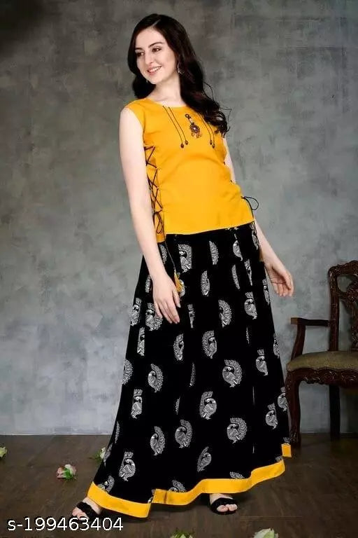 WOMEN'S ETHNIC TOP & BOTTOM SET