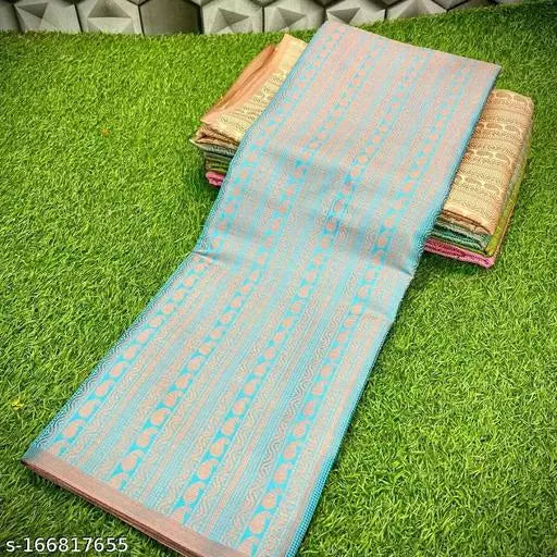 Banarasi Pink Zari Brocade Saree