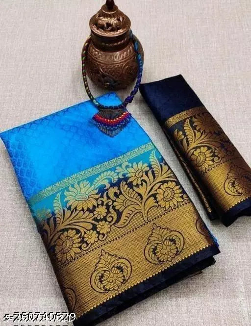 Morpich Fashion Embozz Kanjivaram  Silk Saree
