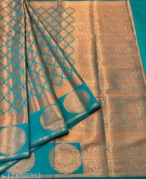 Copper Zari Soft Silk Saree