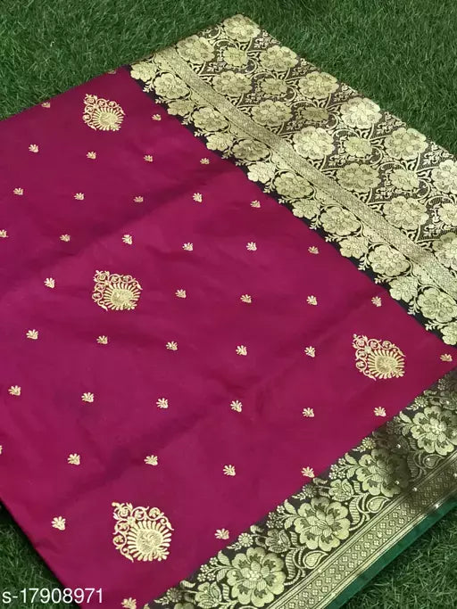 BANARASI SATIN SILK EMBROIDERY SAREE