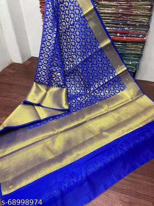 Banarasi Silk Saree With Stone Work