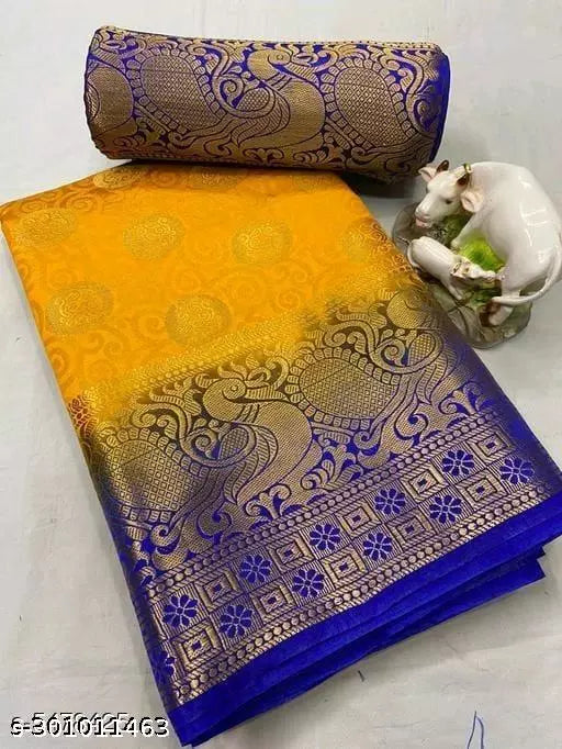 Morpich Fashion Nylon Banarasi Silk Saree