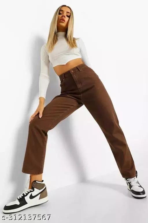 SAANU'S FASHION - STYLISH MOM FIT DENIM JEANS FOR GIRLS & WOMEN