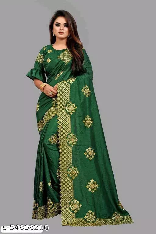 zari embroidered work with diamond work saree