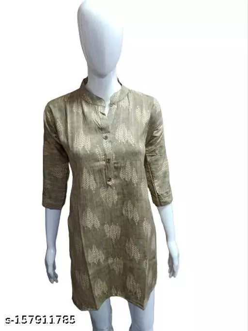 Woman Rayon FoilPrinted Kurti