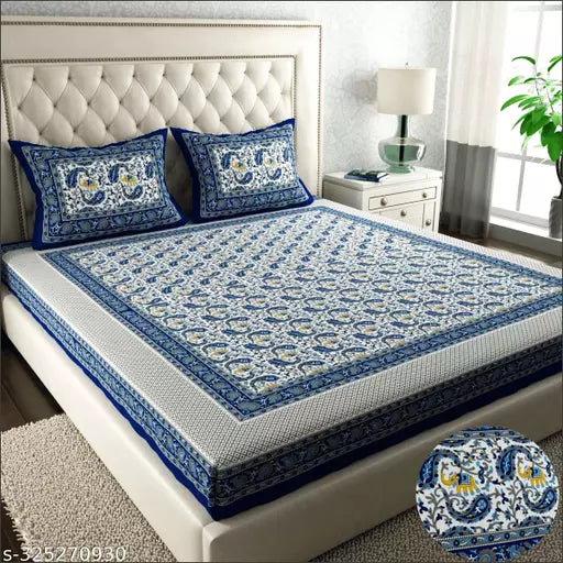 Jaipuri ELEPHANTI Printed HATHI Bedsheet With 2 Pillow Covers