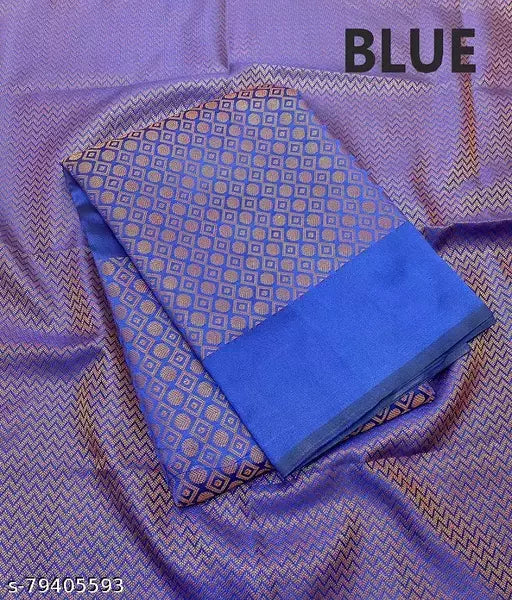 Beautiful Kanchi Semi Pattu Saree With Brocade Pallu Blouse
